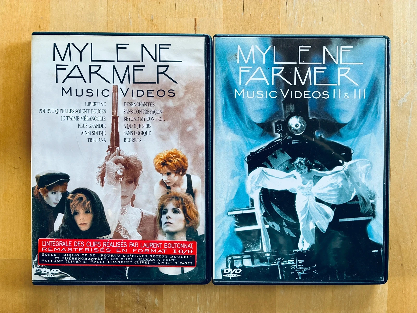 Lot 2 DVD Mylène Farmer Music Videos 1, 2 et 3.